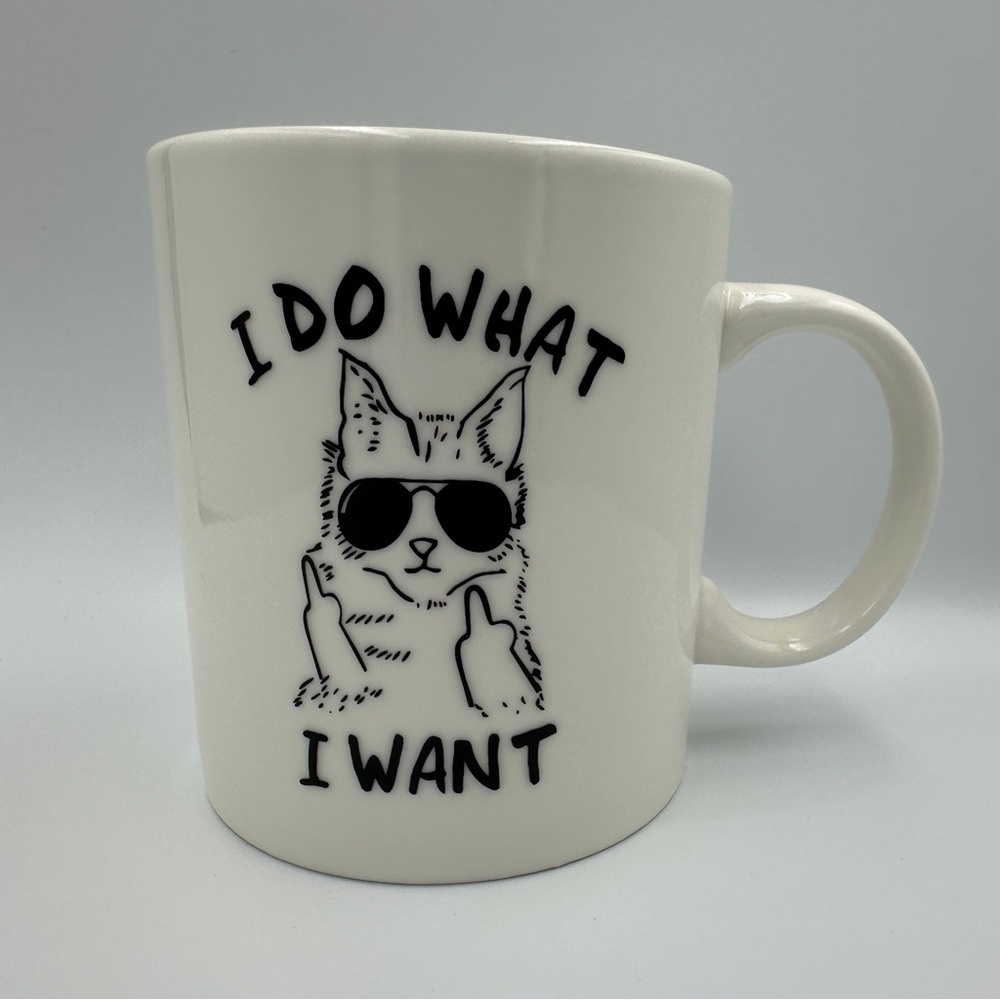 I Do What I Want, 11oz Funny Cat Mug, Grumpy Cat, Gifts for Cat Lovers - NIB - Picture 5 of 7
